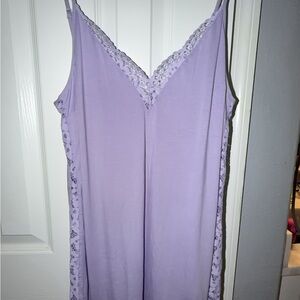 Victoria's Secret Lavender Lace Trim Chemise Sleep Dress